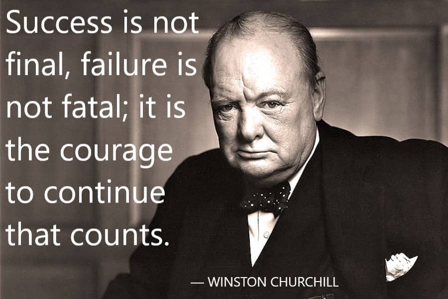 Winston Churchill motivational quote